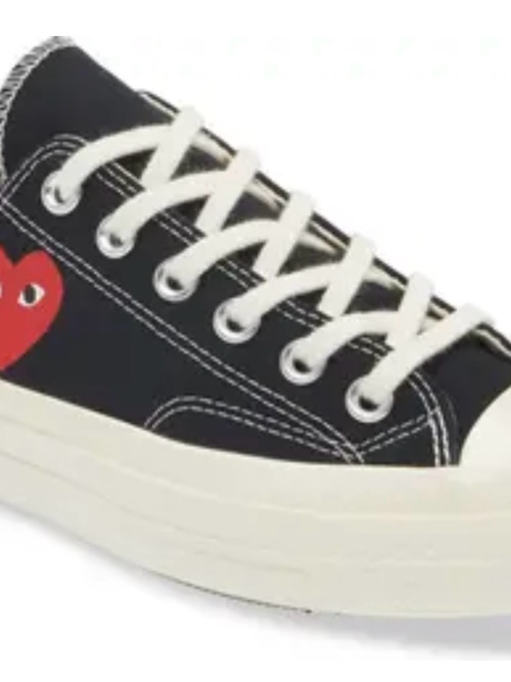 Playful Heart Black Canvas Women’s Platform Sneaker